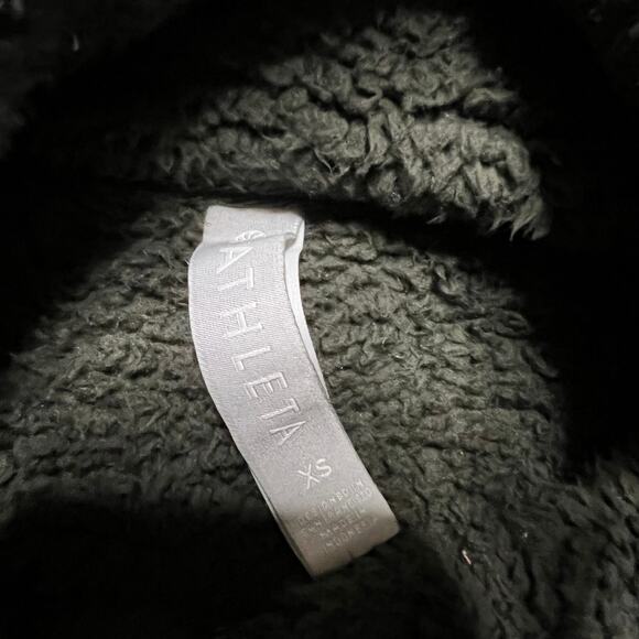 Athleta Talus Sherpa Sweatshirt Womens XS Half Zip Fuzzy Pullover Mock Neck - Picture 6 of 8